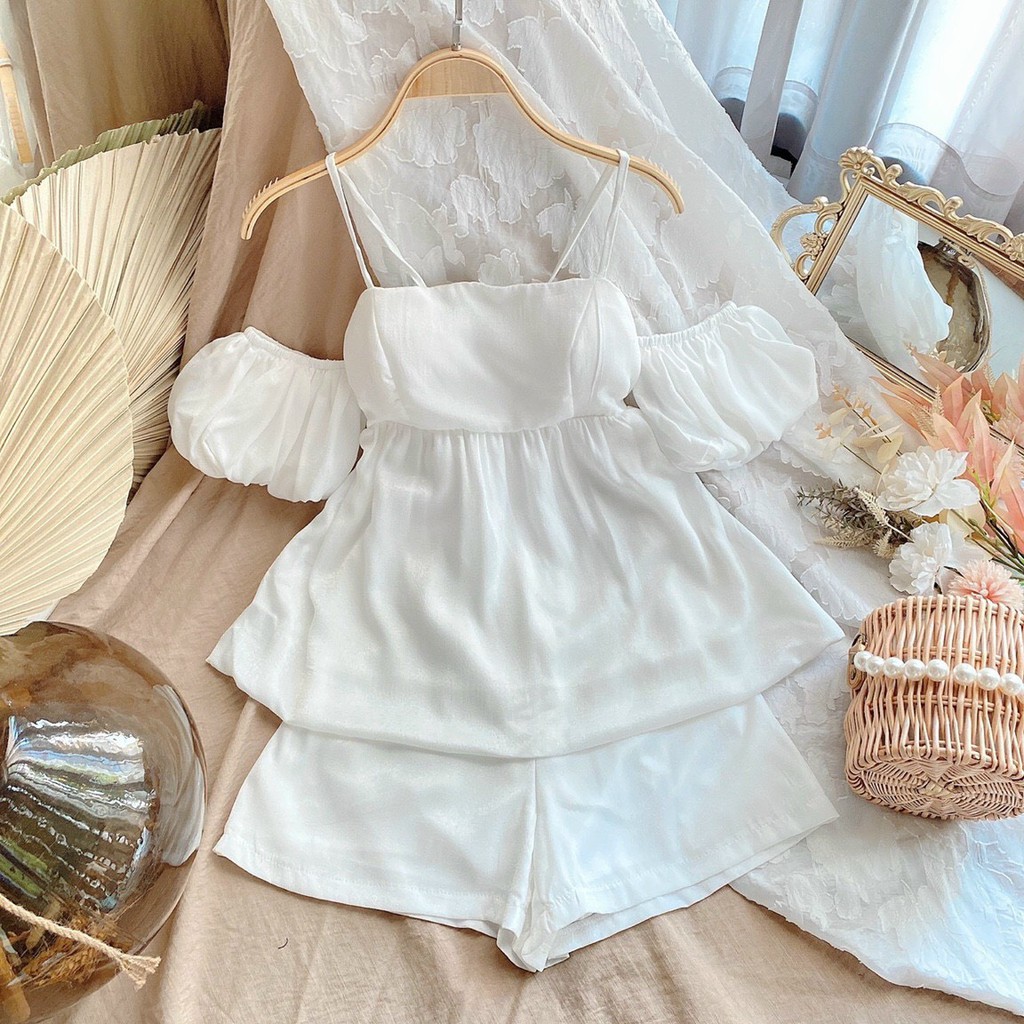 Set đồ nữ, set 2 dây đẹp cho phái nữ, chất vải đẹp, kiểu dáng trẻ trung, set đồ đi chơi hợp thời trang, phom dưới 54kg | BigBuy360 - bigbuy360.vn