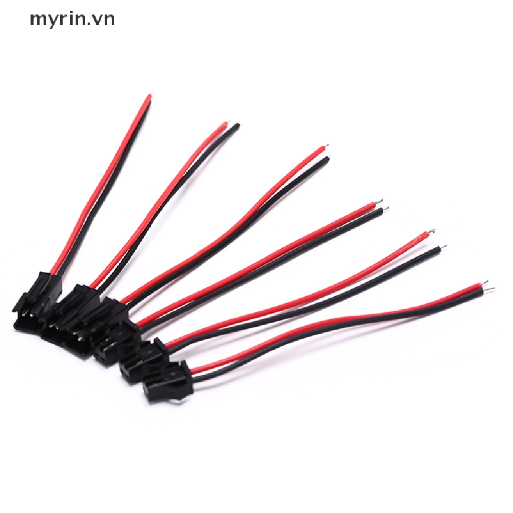10 Cặp Đầu Nối Dây Điện JST SM 2Pins Dài 10cm