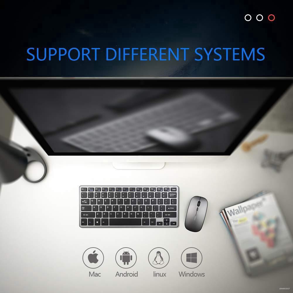 ☃✢Bộ Bàn Phím Và Chuột Không Dây Inphic V780 Siêu Mỏng