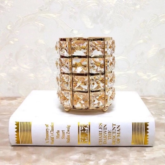 Cốc đựng cọ pha lê