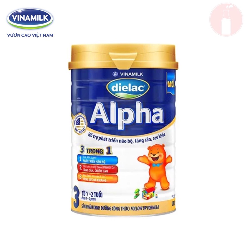 Sữa bột Vinamilk Dielac Alpha số 1/2/3/4 lon 900g