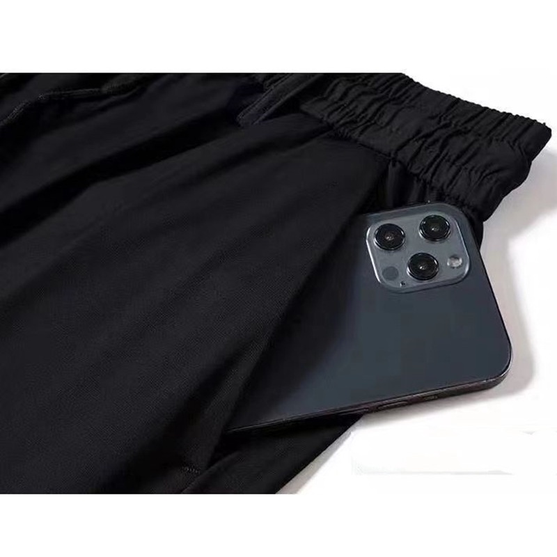 Quần Dài Thể Thao Vải Lụa Lạnh Mỏng Dáng Rộng Lưng Thun Nhanh Khô Thời Trang Mùa Hè Cho Nam