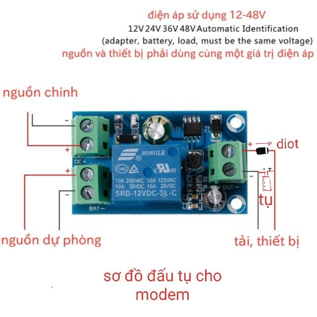 Mạch chuyển nguồn tự động auto UPS Switching độ trễ cực thấp