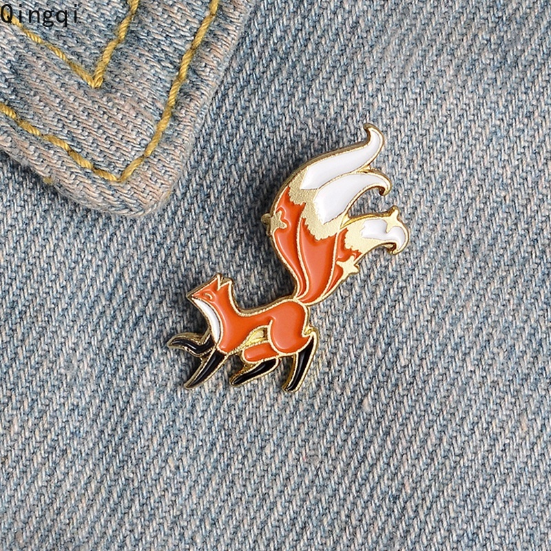 Ghim cài áo Miss Zoe hình chú cáo hoạt hình đáng yêu