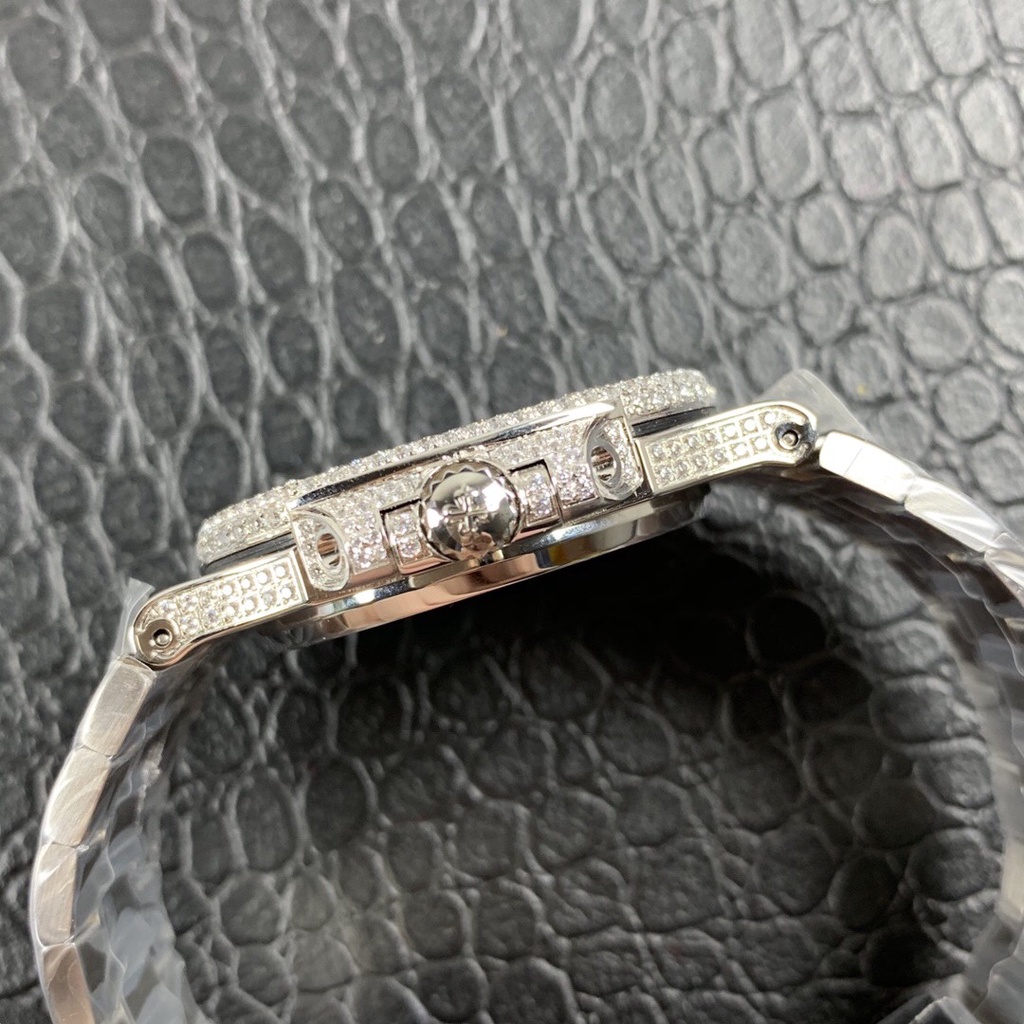 Đồng hồ Nam Patek Philippe full đá sw siêu đẹp, bản nâng cấp có kèm trang bị chống xước | BigBuy360 - bigbuy360.vn