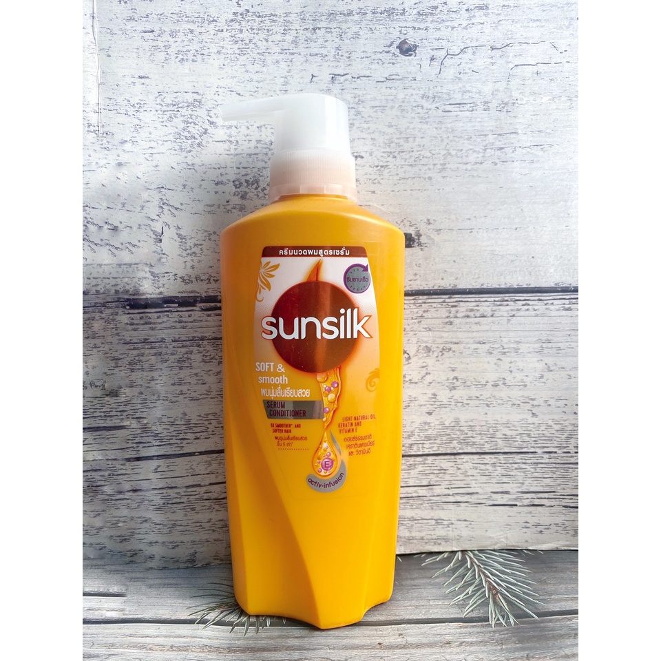 Dầu xả sunsilk Thái Lan Sunsilk Soft &amp; Smooth mềm mượt diệu kỳ màu vàng 425ml