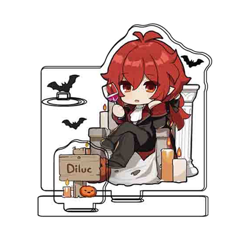 Giá đỡ bút bằng acrylic hình nhân vật anime kích thước 8cm