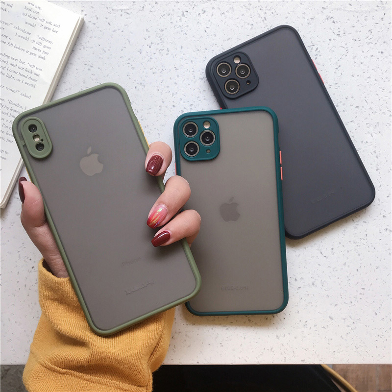 Ốp điện thoại nhám chống sốc cho iPhone 11 Pro 7 8 6 6s Plus X Xs Max Xr SE 2020 SE2 | BigBuy360 - bigbuy360.vn