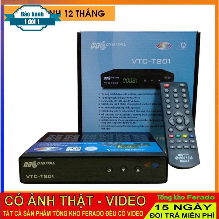 đầu thu truyền hình số mặt đất dvb t2 VTC T201