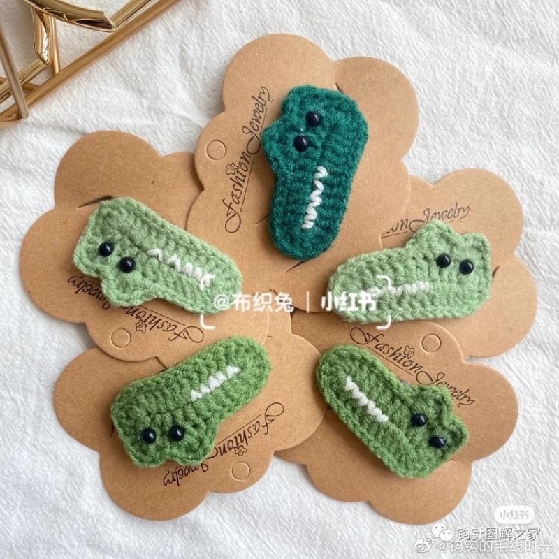 Kẹp tóc len handmade