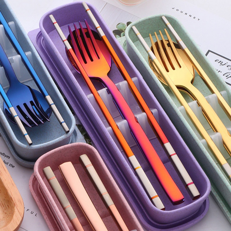 Bộ Dụng Cụ Bàn Ăn 8 Màu Tùy Chọn Tiện Dụng Cho Nhà Bếp