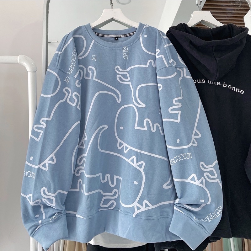 áo sweater khủng long ảnh thật unisex ( nam nữ mặc đều được) | BigBuy360 - bigbuy360.vn