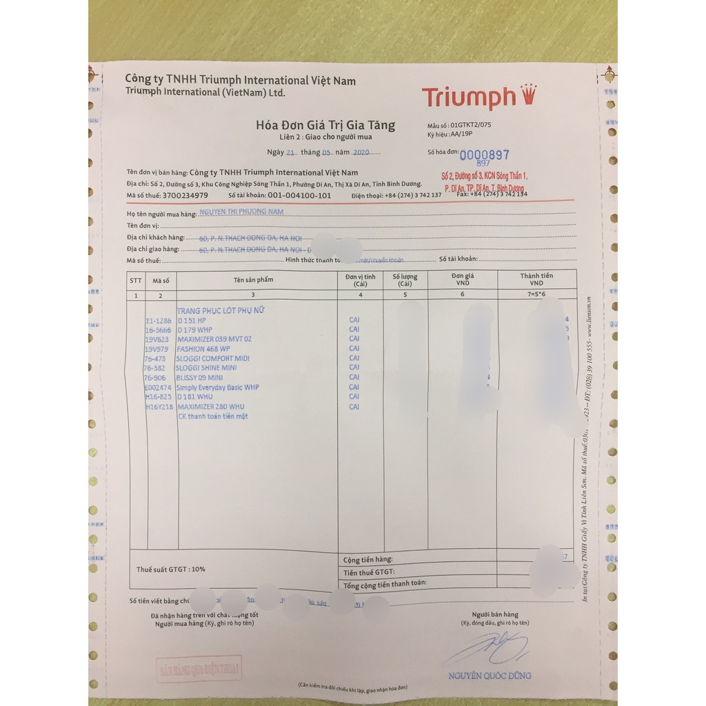 COMBO 05 Quần lót trơn Triumph Blissy 09 Mini - Hàng chính hãng 100%