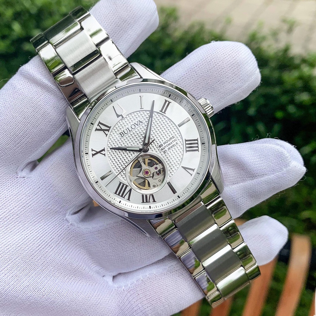 Đồng hồ nam Bulova automatic Wilton Open Heart 96A207 [ Chính hãng ]