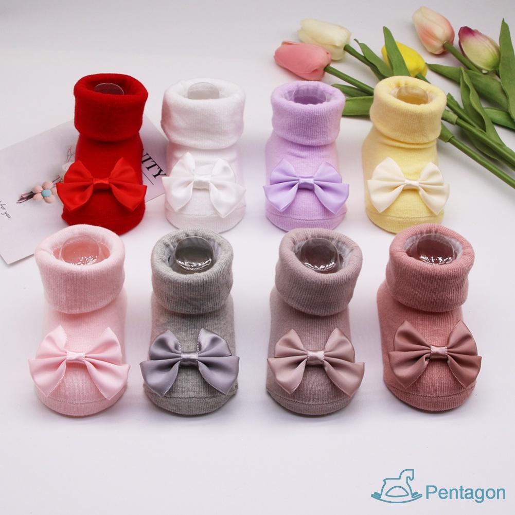 Vớ Công Chúa Gắn Nơ Thời Trang Cho Bé 0-12 Tháng Tuổi