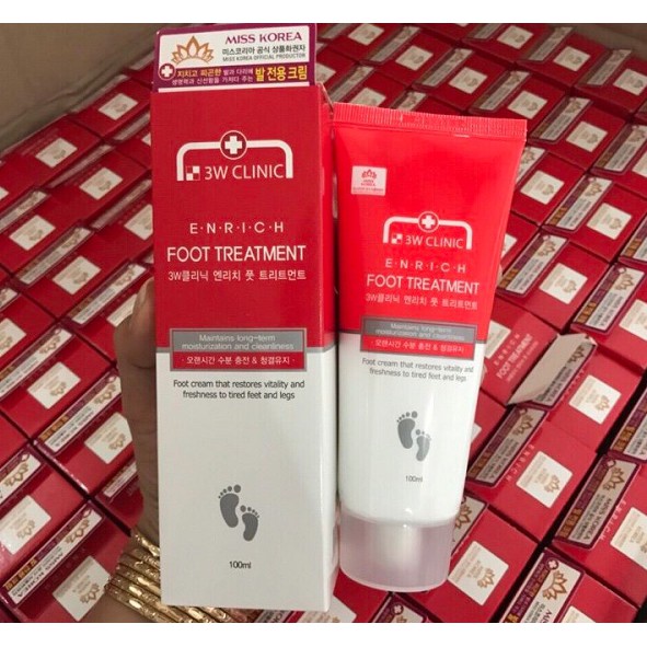 Kem trị nứt gót chân 3W Clinic 100g từ Hàn Quốc