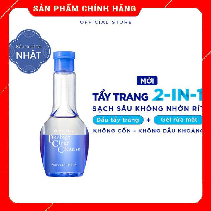 ( giá sỉ ) Gel rửa mặt tẩy trang 2 trong 1 Senka Perfect Clear Cleanse 170ml ( Rẻ vô địch )