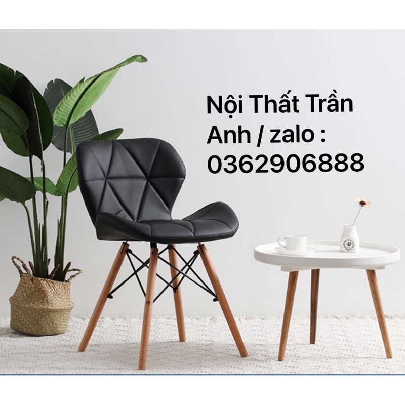 [Mã LIFE15888K giảm 8% đơn 500K] Ghế Eames mặt tam giác chân gỗ - ghế