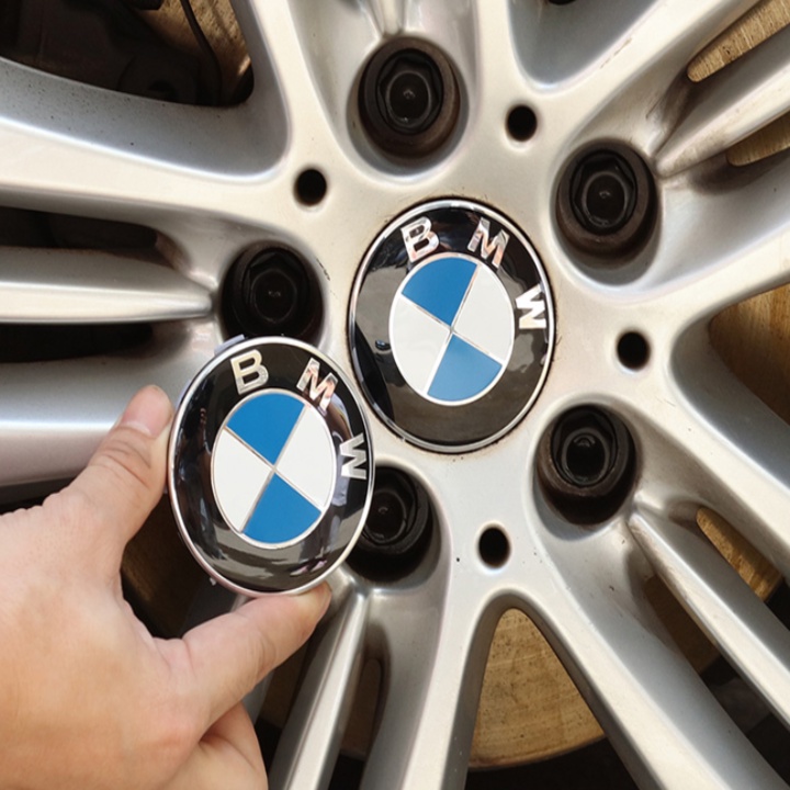 Logo chụp mâm, ốp lazang bánh xe ô tô BMW đường kính 60mm Nhựa ABS BMW60 (HÀNG LOẠI 1)