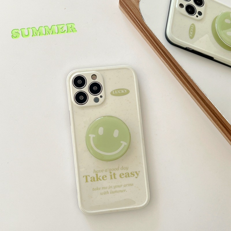Ốp Điện Thoại Mềm Có Giá Đỡ Hình Mặt Cười Cho iPhone 13 / 12 Pro MAX / 13 Pro / X / XS / XR / XS MAX / 11 / 11 Pro MAX 14