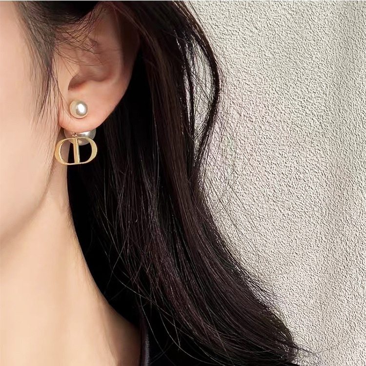 Bông Tai Mạ Bạc 925 Đính Ngọc Trai Phong Cách Hàn Quốc Thời Trang