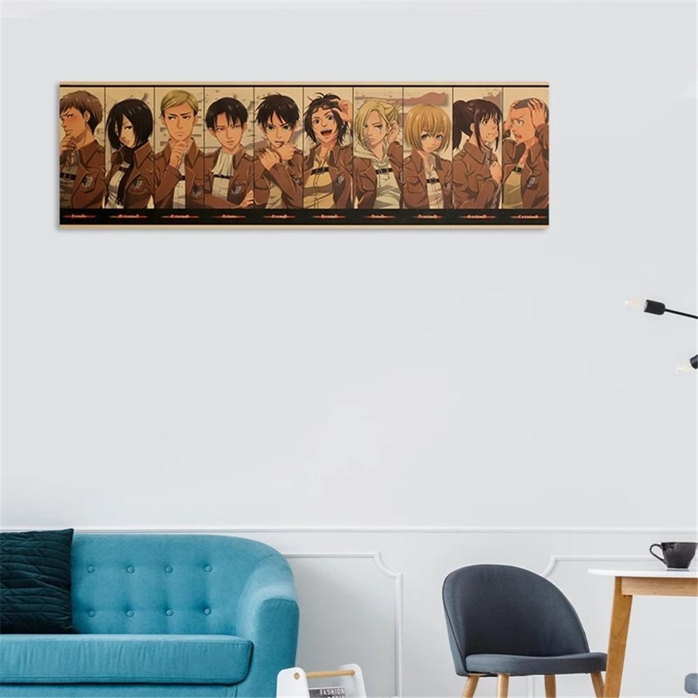 Poster Phim Attack on Titan Treo Tường Trang Trí