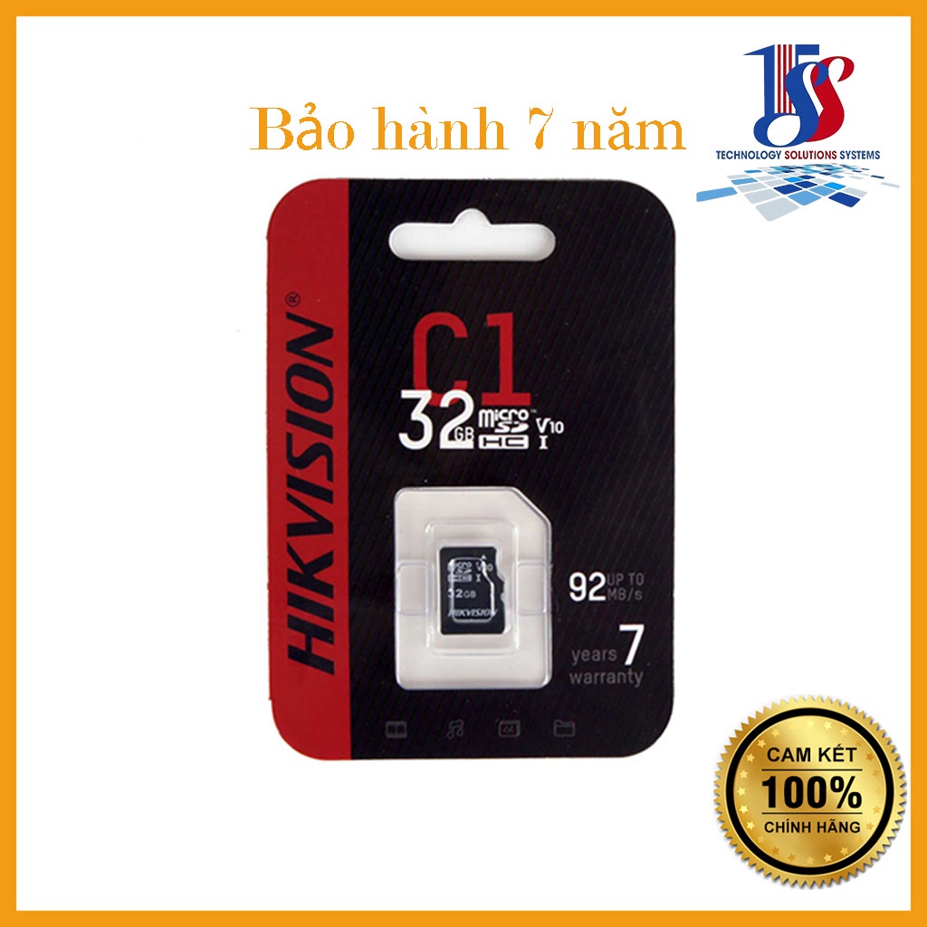 Thẻ nhớ HIKVISION 32GB microSD HS-TF-C1(STD)/32G class 10, up to 92mb/s, chuyên camera wifi, điện thoại - Bảo hành 7 năm