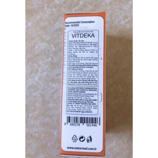 Vitdeka Spray d3k2 Dạng Xịt Bổ Sung Vitamin D3K2, Tăng Cường Hấp Thu Canxi Cho Trẻ Hộp 10ml
