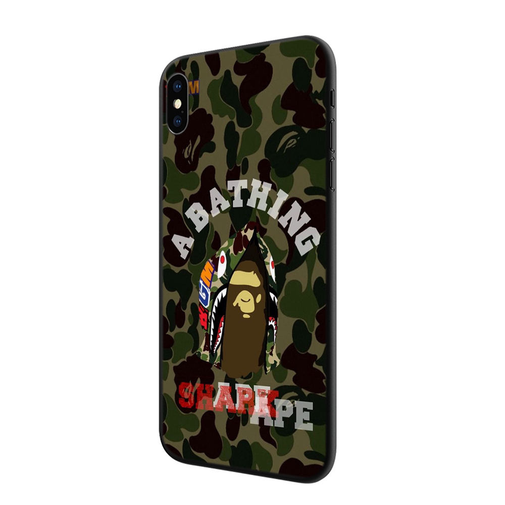 Ốp điện thoại TPU mềm họa tiết Bape Kakashi cho IPHONE 5 5S SE 6 6S 7 8 PLUS X XS MAX XR