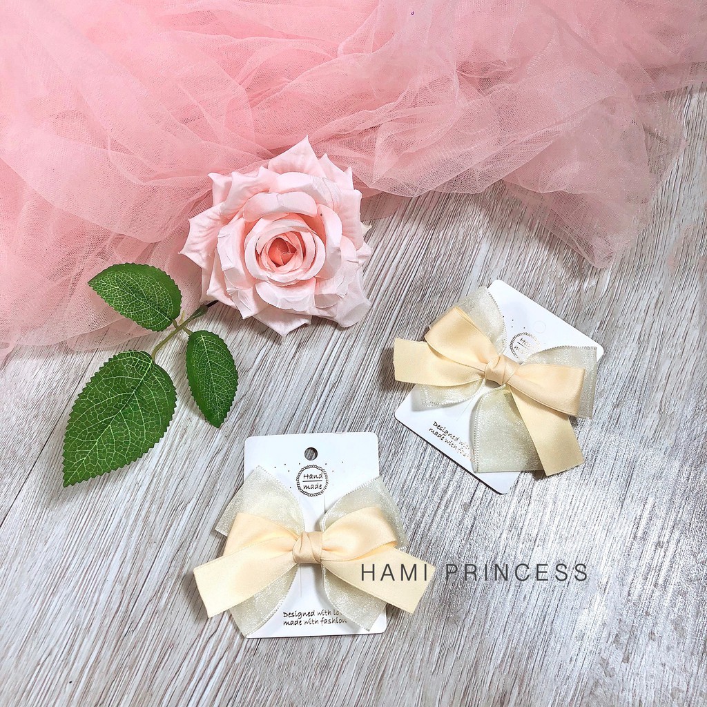 Kẹp Tóc Lụa Mix Màu Rực Rỡ Mùa Hè Cực Nổi Bật Cho Bé Gái ❤️ HAMI PRINCESS