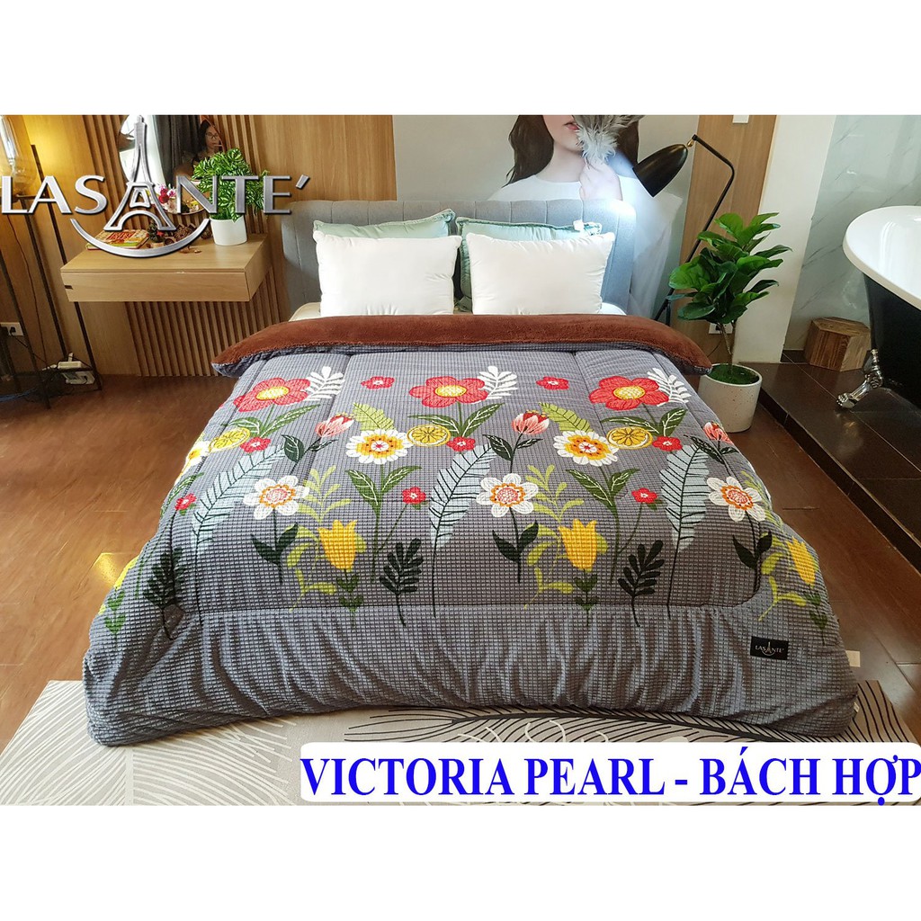 Chăn lông cừu Pháp Lasante - Dòng Victoria Pearl cỡ giường đơn và giường đôi