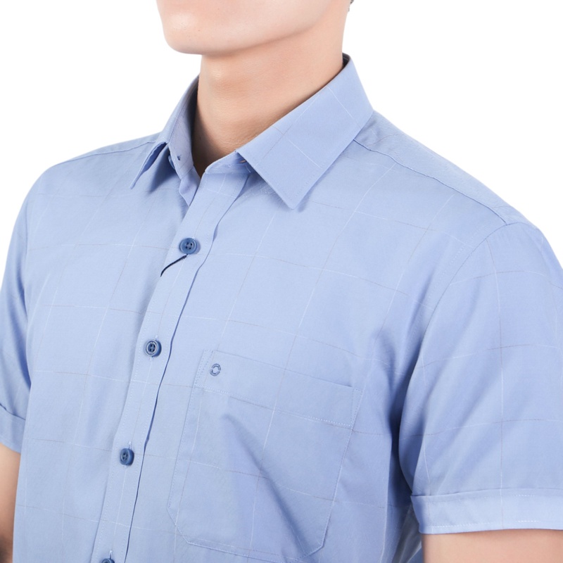 Áo sơ mi ngắn tay Nam Owen  Bạc hà Body Fit màu Xanh - BA220401NT