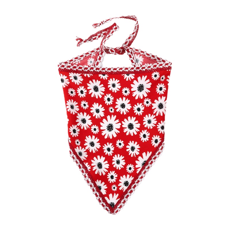 Băng Đô Dệt Kim In Họa Tiết Hoa Cúc / Tam Giác Xinh Xắn Dành Cho Nữ Y2K