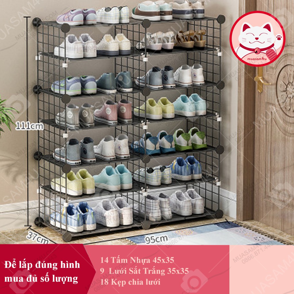 Kệ để giày dép ⚡𝐅𝐑𝐄𝐄𝐒𝐇𝐈𝐏⚡ Tủ - giá - kệ để giày dép lắp ghép đa năng cao cấp