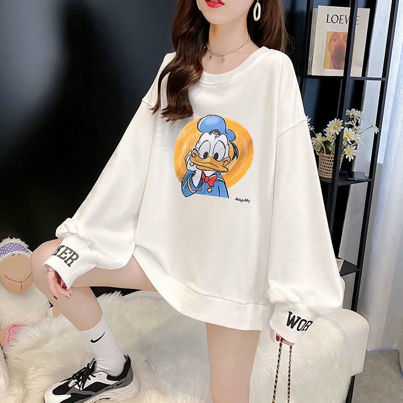 Áo phông, áo thun nam nữ form rộng tay DÀI Unisex UNITED VỊT CON Từ 50-70kg