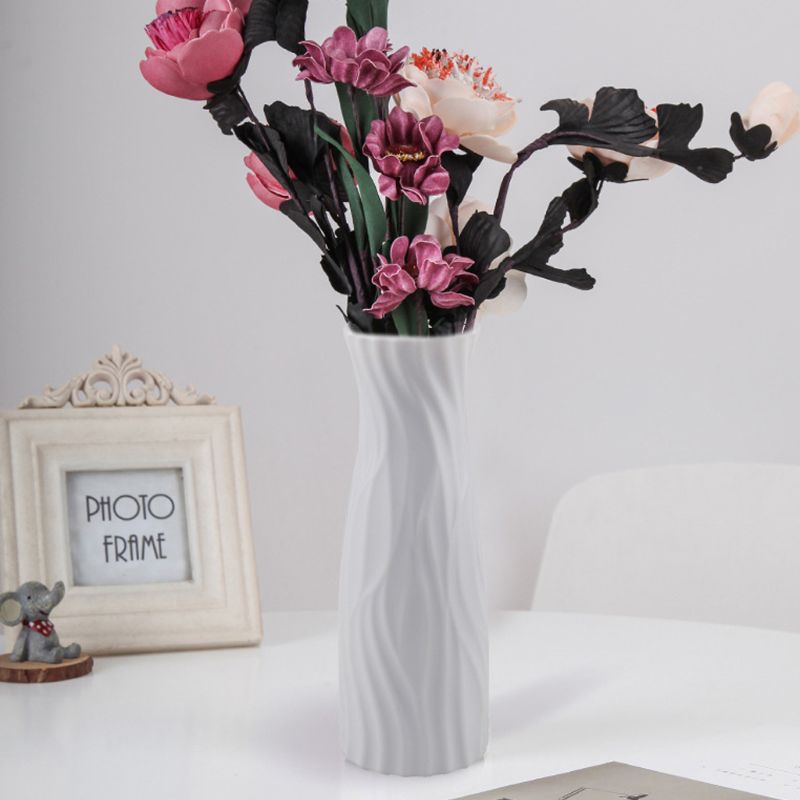 Chậu Hoa Bằng Nhựa Giả Gốm Phong Cách Bắc Âu Trang Trí Nhà Cửa