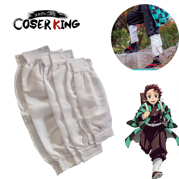 COSER KING Demon Slayer Kimetsu No Yaiba Cosplay Costume Leg Bandage Leg Dress Leg Bandage Kamado Tanjirou Zenitsu kanao Giyuu Shinobu Rengoku Kyoujurou Mitsuri Tokitou Muichirou Iguro Obanai Cosplay Costume legging