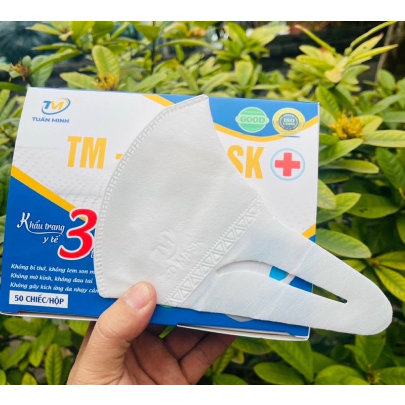 Khẩu trang 3D Tuấn Minh hộp 50 cái