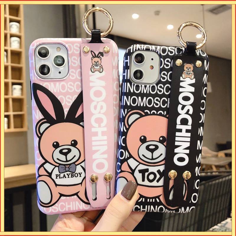 Ốp Điện Thoại In Hình Gấu Moschino Có Dây Đeo Tay Cho Iphone 11 12 Pro Xmax Xr 8plus I7 | BigBuy360 - bigbuy360.vn