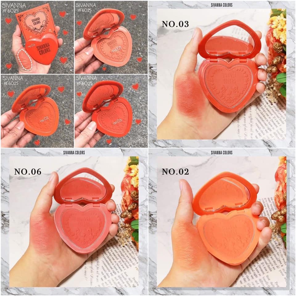 Má hồng tim SIVANNA Siêu Lì Bền Màu So Chic Long Lasting 16 Hour Blush Sivanna Colors HF6025( AUTH) | BigBuy360 - bigbuy360.vn