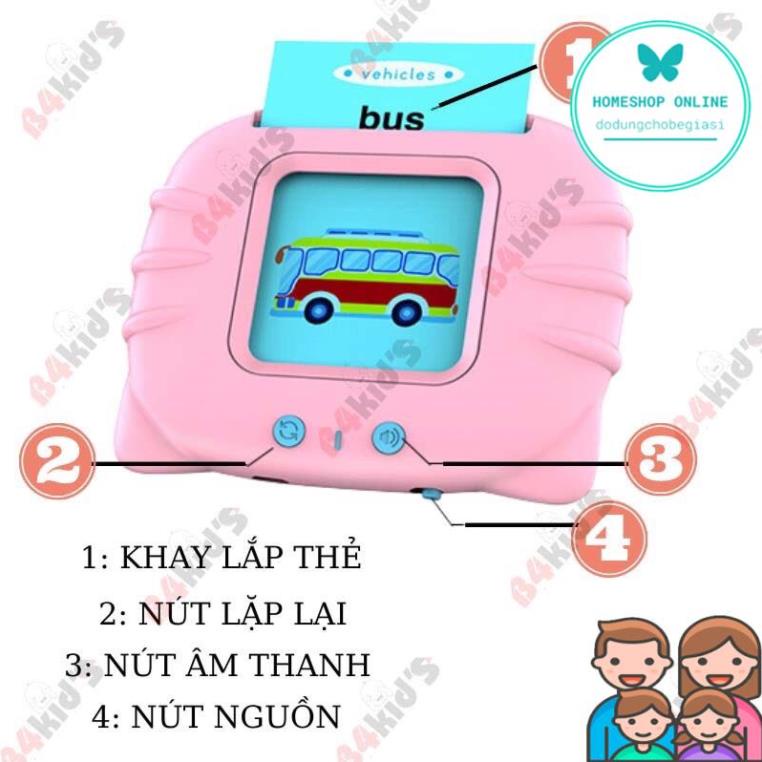 Máy đọc thẻ flashcard 112 thẻ 224 từ vựng tiếng anh mới nhất HOME SHOP ONLINE