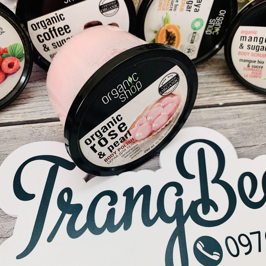 Tẩy tế bào chết toàn thân Organic Shop (hũ)