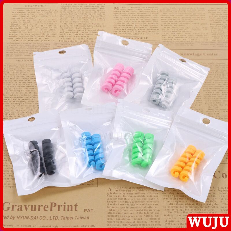 Bộ 2 Vỏ Bọc Bảo Vệ Dây Cáp Sạc / Tai Nghe Hình Xoắn Ốc