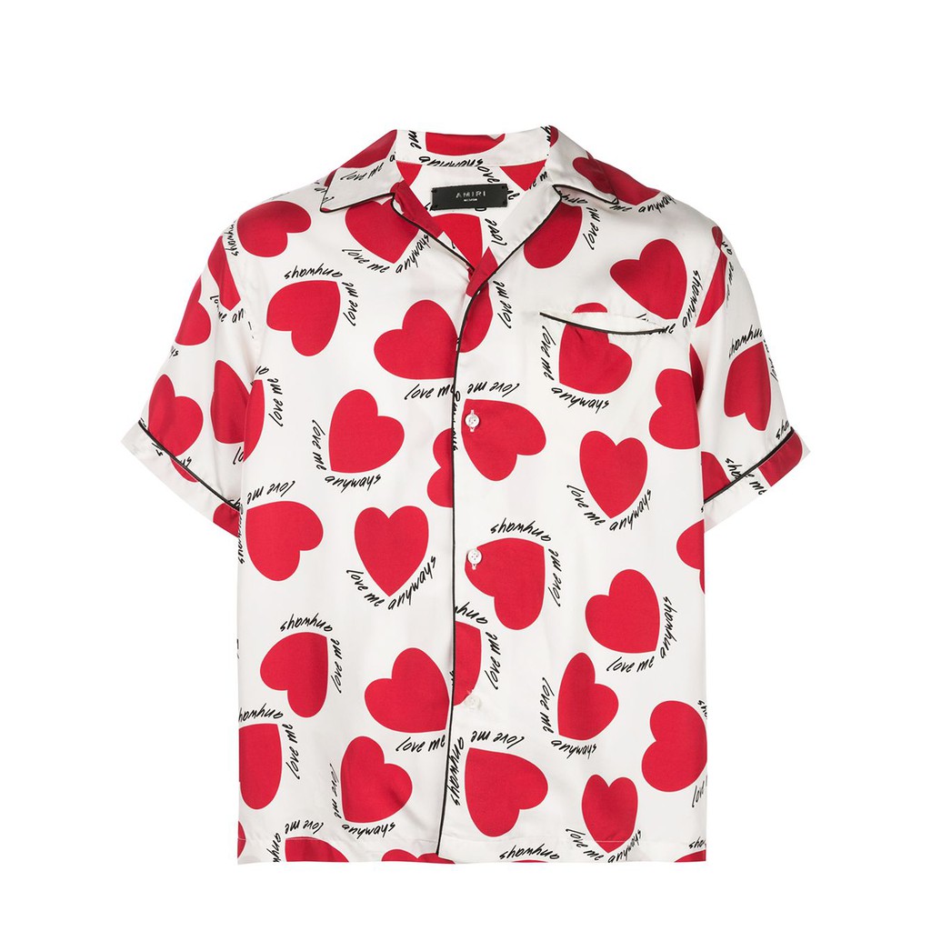 Áo sơ mi Amiri heart print shirt ss20