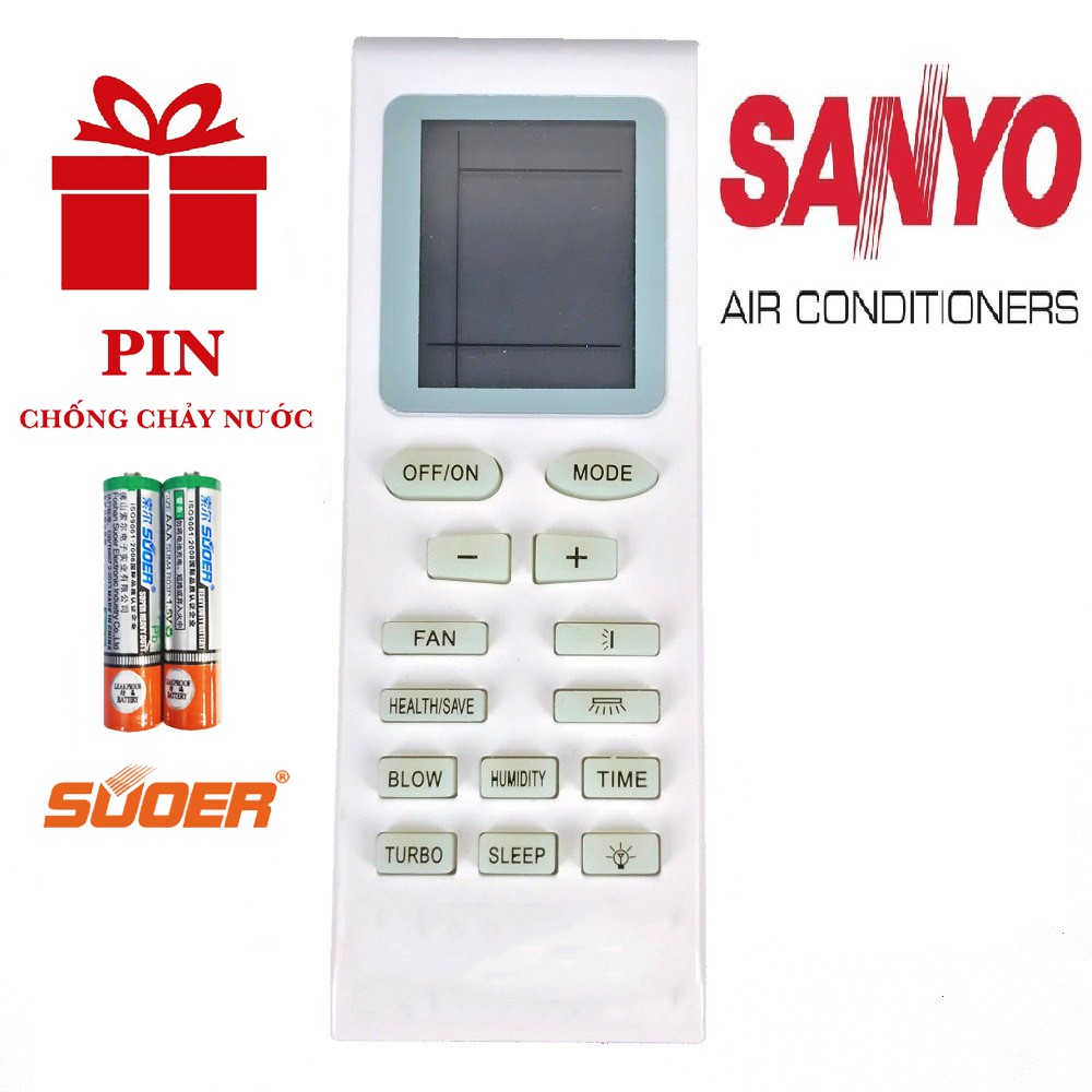 Điều khiển điều hoà Sanyo mẫu 2 Remote máy lạnh Sanyo chính hãng