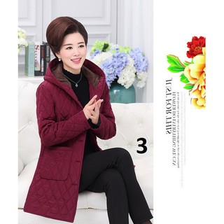 Áo phao lót lông dày đẹp - thiết kế đơn giản cho tuổi trung niên
