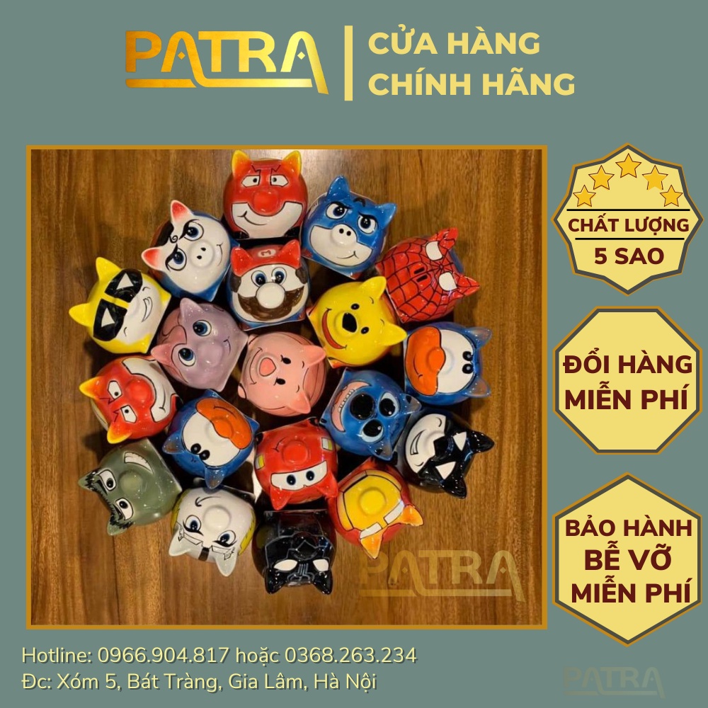 Lợn đất tiết kiệm tiền cho bé, heo đất tiết kiệm chính hãng Bát Tràng, ống heo đựng tiền ngộ nghĩnh độc lạ