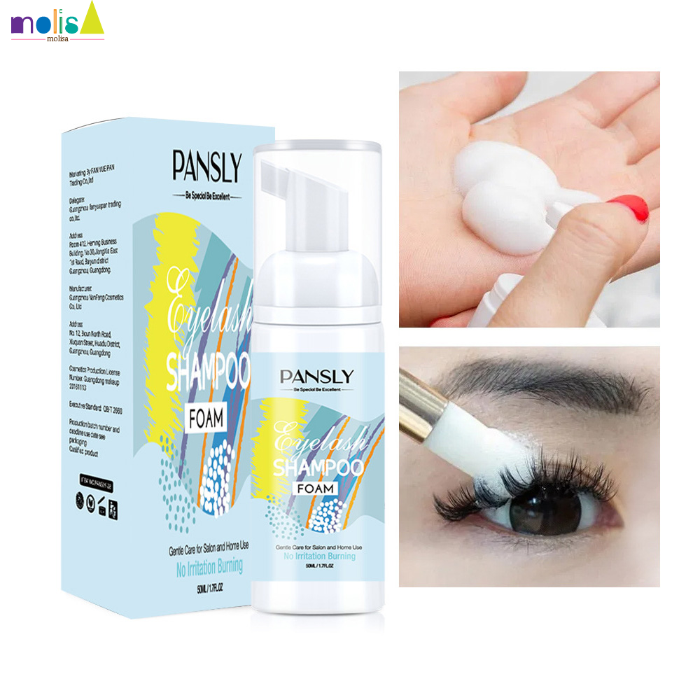 [ready] PANSLY Eyelash Shampoo Moisturizing Makeup Remover Shampoo Eyelash Shampoo 50ml MOLI