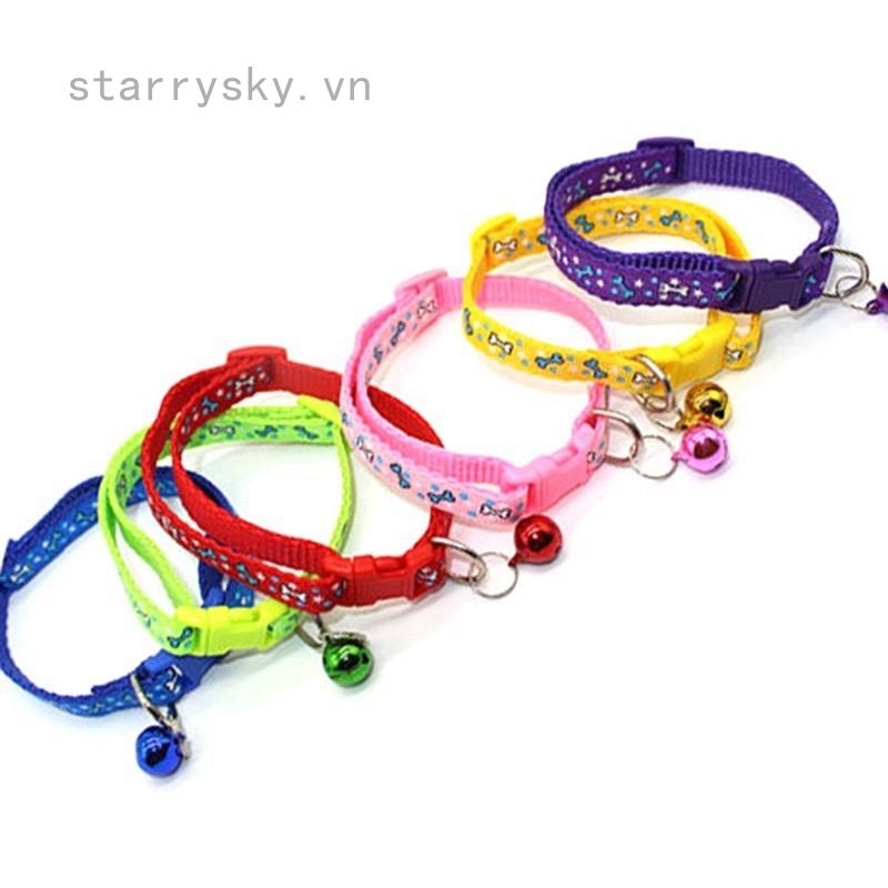 Starrysky Dây Nylon đeo cổ có chuông cho thú cưng