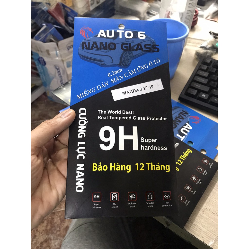 Miếng dán cường lực Nano màn hình dvd cho ô tô. CRV. CIVIC, MAZDA 3, CX5, CX8